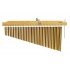 72 Gold Chimes with Natural Finish Wood Bar