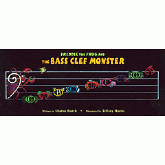 Freddie the Frog and the Bass Clef Monster Poster