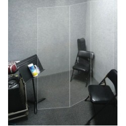 Sound and Virus Shield for Lesson Room 3-panel Clear Divider